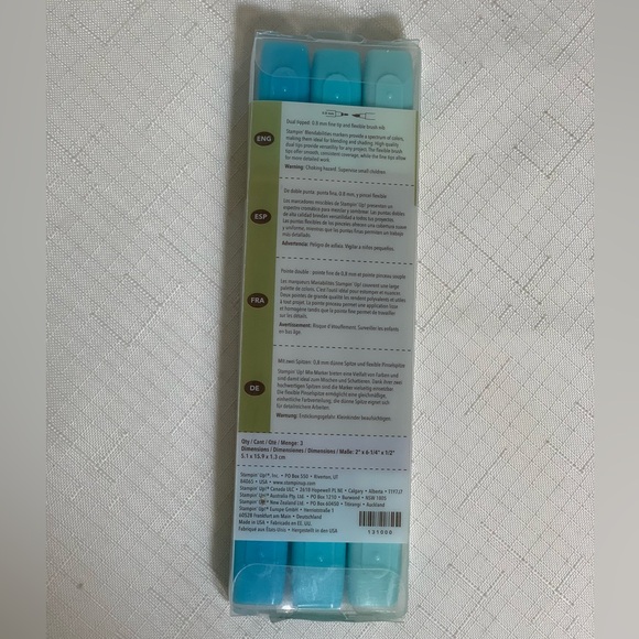 Stampin Up Blendabilities Coastal Cabana Assortment Markers Dual Tip Ink 3-Pack - Picture 5 of 7